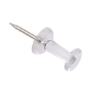 40Pcs Transparent Push Pins Thumbtacks Steel Point Bulletin Board Office Sc
