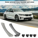 2pcs Right Side Inner Front Door Panel Pull Trim+Cover for  E90 E91 (Grey)