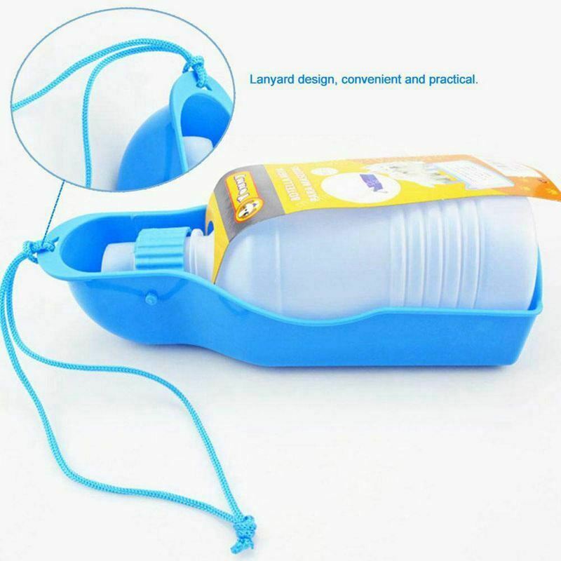 Portable Pet Travel Water Dispenser,Dog Feeding Water Bottle 17oz(Blue) W8Q7