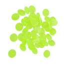 50Pcs Plastic Round Transparent Golf Ball Markers Yellow Green