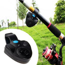 Black Electronic LED Light Fish Bite Sound Alarm Bell Clip On Fishing Rod
