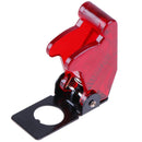 1Pc Red Illuminated LED Toggle Switch With Missile Style Flick Cover Car  OZ