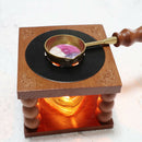 Retro Sealing Wax Furnace Stove Pot Wood Handle Sealing Wax Spoon for Wax S