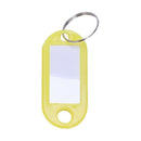 Yellow portable plastic key fob key tag ID labels 10 pieces J7C8