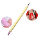 2 in 1 acrylic nail cuticle pusher finger dead skin remover nail scissors tool Z