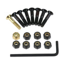 8pcs Replacement Skateboard Truck Hardware Set Longboard Flat Head Screws Bolts