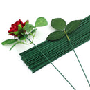 50pcs 30cm*2mm Flowers Stem Dark Green Wire artificial Fower Head Access  OZ