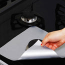 4Pcs Reusable Aluminum Foil Gas Stove Burner Cover Protector Liner Clean Mat ï¼W