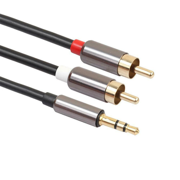 1m Audio Kabel 3,5 mm Klinke auf 2x Cinch RCA Chinch zu Klinke Stecker Jack