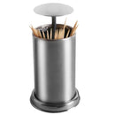 Automatic Stainless Steel Toothpick Holder Hotel Restaurant Cotton Swab Box