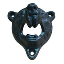 Black Grizzly Bear Beer Bottle Opener Cast Iron Lodge Cabin Wall Mounted Pu Z5Q1