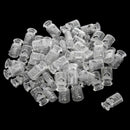 Plastic Spring Loaded Clamps Drawstring Cord Locks 50pcs Clear