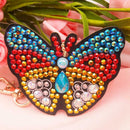 4pcs DIY Butterfly Full Drill Special Shaped Diamond Painting Keychain Gift