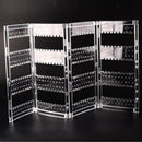 Foldable Multipage Earrings Ring Rack Holder Organizer Display Stand 4-Page