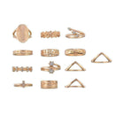 13x Mujer Golden Crystal Turtle Finger Rings Knuckle Midi Ring Sets Boho Q7 Y2W3