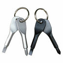 4pcs Outdoor Multifunctional Pocket Mini Tool Screwdriver with Key Metal Ke J3R1