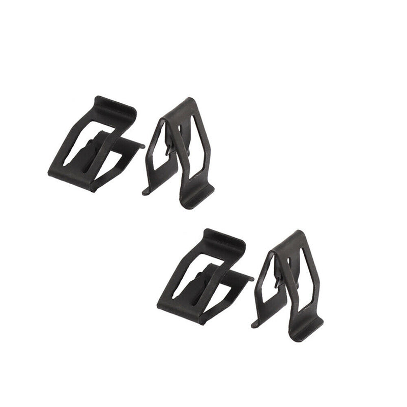 10Set Car SUV Front Console Dash Dashboard Trim Metal Retainer Universal Black