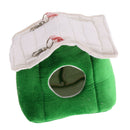 Winter Warm Bird Nest House Parrot Shed Hut Hanging Hammock Finch Cage Green