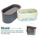 Oval Shape Planter Succulent Plants Concrete Mold DIY Container Mould Flower Pot