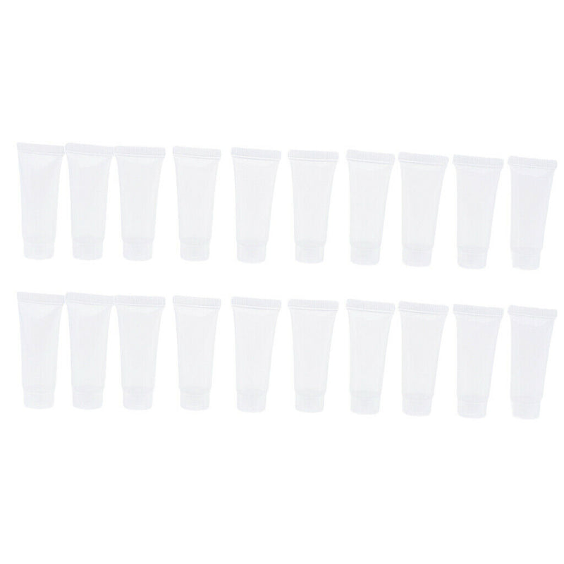 10ml Empty Plastic Soft Tube Sample Bottle Containers - 20 Pack -  Travel