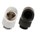 Right Angled G1/4 Inch Rotary Fitting for Computer Water Cooling System - Black