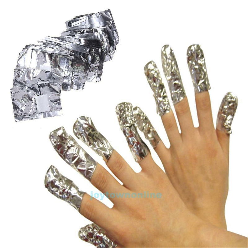 100pcs Aluminium Foil Nail Art Soak Off Acrylic Gel Removal Wraps Remover