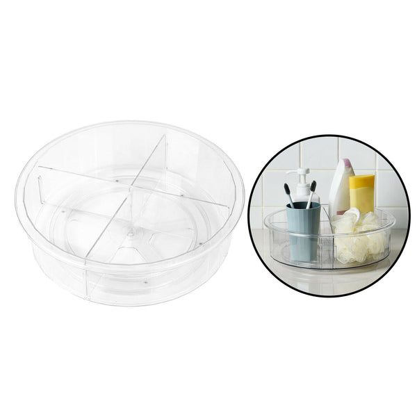 Rotating Spice Storage Rack Tray Turntable Kitchen Cabinet Jar Holder Organizer