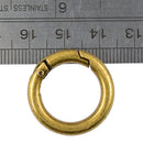 12pcs Mini Circle Alloy Round Carabiner Spring Snap Clip Hook Keychain 25mm