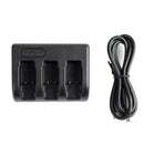 Triple 3-Channel Simultaneously Fast Speed Charger For GoPro Hero 5 Camera