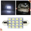 14Pcs LED Interior Package Kit For T10 36mm Map Dome License Plate Lights White.