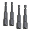 4Pcs 1/4'' Socket Bit Shank Adapter Nut Extension Bar For Automotive 7mm