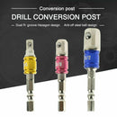 3PCS Drill Socket Adaptor Hex Drive To 1/4" 3/8" 1/2" Impact Drill BIts Driver