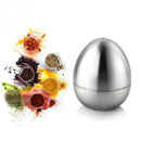Stainless Steel Egg Shaped Salt Pepper Shaker Table Server Kitchen Gadgets  F8X3