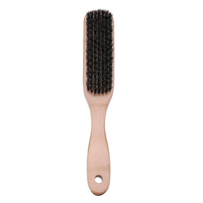 Wood Handle Hair Brush Hard Boar Bristle Hairdressing Beard Comb (Yellow)