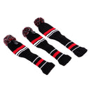 3Pcs Golf Club Pom Pom Head Cover Knit Cover For Driver Fairway Wood Covers Red