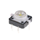 5pcs 12*12*7.3 White Tactile Push Button Switch Momentary Tact LED RNT LJ