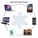 3.5mm Earphone Headphone Audio Splitter 1 Male to 5 Female Adapter (White)