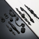 Matte Black Zinc Alloy Pull Handle For Drawer Kitchen Cabinet Hardware 120mm