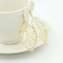 Women'S Earrings Hot Fashion Jewelry Hollow Metal Leaves Dangling Long Stat N9E5