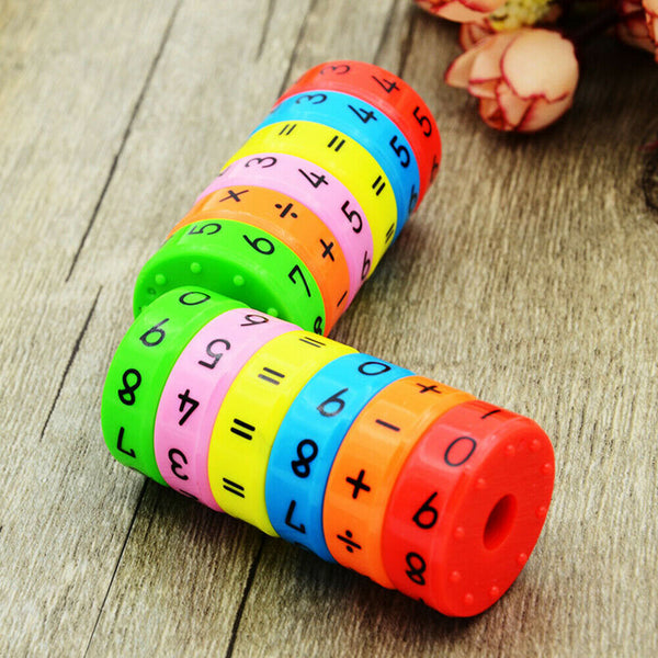 6x Magnetic Mathematics Arithmetic Numerals Cylinder Toys Kids Early Learning De