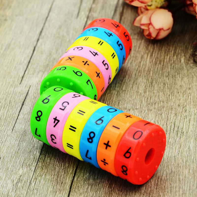 6x Magnetic Mathematics Arithmetic Numerals Cylinder Toys Kids Early Learning De