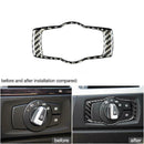 For BMW E92 E90 E93 3 Series Carbon Fiber Headlight Switch Frame Cover Trim Z4K3
