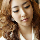 Fashion Luxury Full Shining Rhinestone Feather Earrings Party Jewelry Nice JR