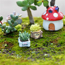 Moss Micro Landscape Ornaments Love Pot Plant Mix Size Fairy Garden Decor Cr BX
