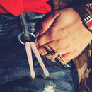 Mini Drum Sticks Keychain Wood Drumsticks Percussion Key Ring Chain Keyring