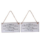 2X Home Wedding Wood Plaque Memory Sign Because Someone We Love Is In Heaven