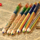 10pcs Rainbow Color Drawing Painting Pencils 4 in 1 Colored Pencils
