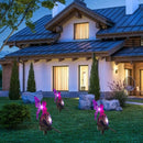Solar LED Lawn Lamp Flower Fairy Shape Spike Waterproof RGBW Outdoor Light