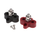 2 Pcs Red & Black Junction Block Power Post Insulated Terminal Stud 8mm M8