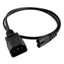New C14 Male to C7 Female Power Cord 6.56ft Replacement UPS Server Kit